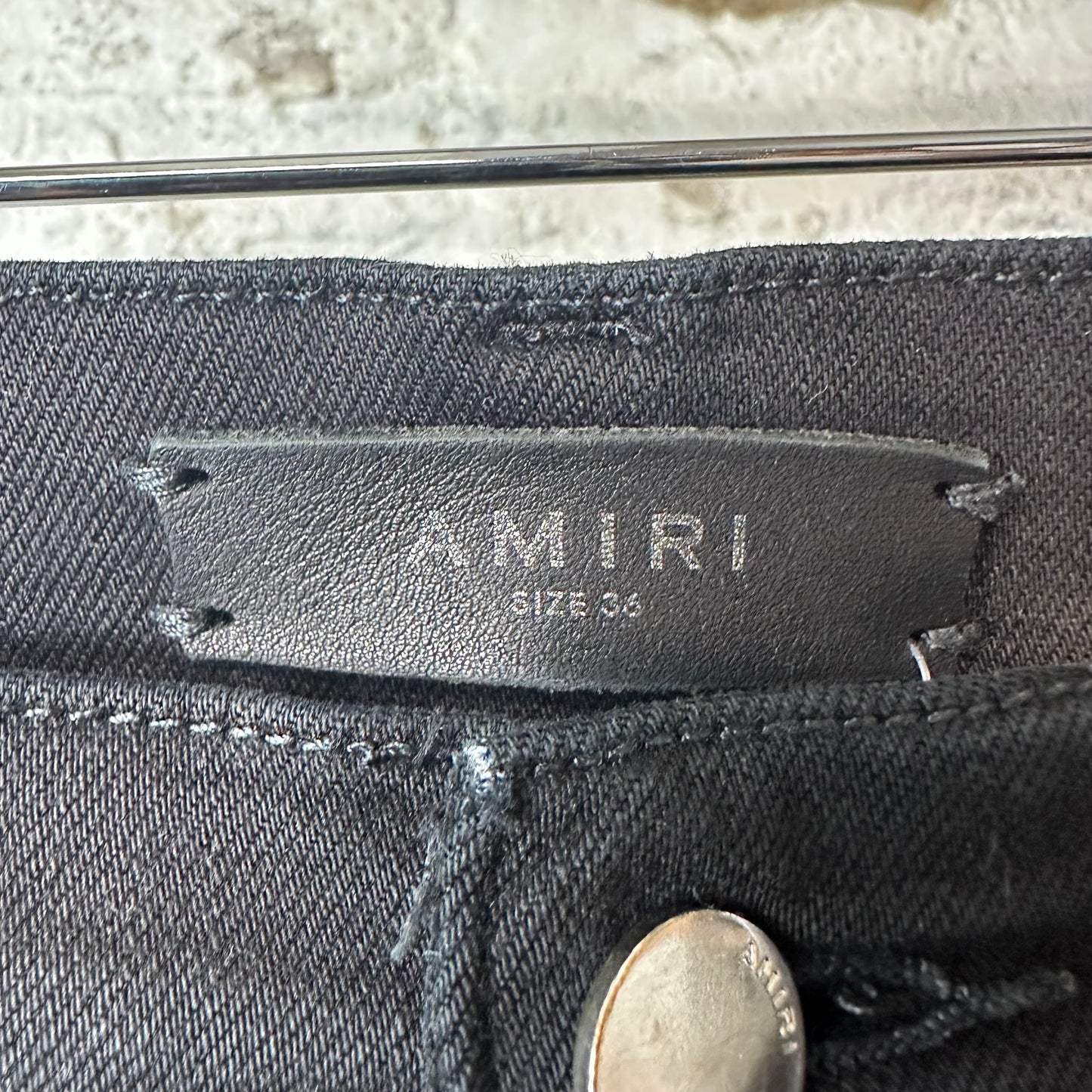 Amiri Plain Black Denim Jeans Sz 36