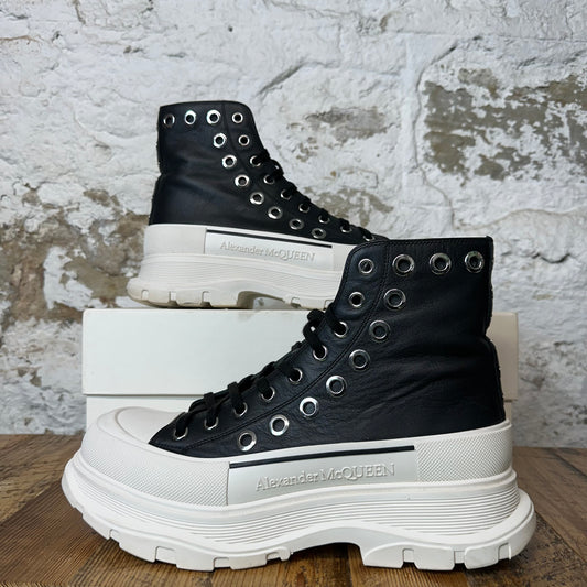 Alexander Mcqueen High Black White Tread Boot Sz 13 (46)
