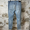Amiri Distressed Plain Blue Denim Jeans Sz 38