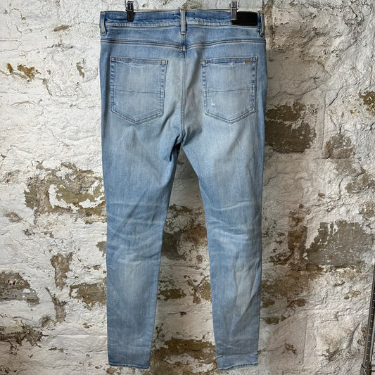 Amiri Distressed Plain Blue Denim Jeans Sz 38