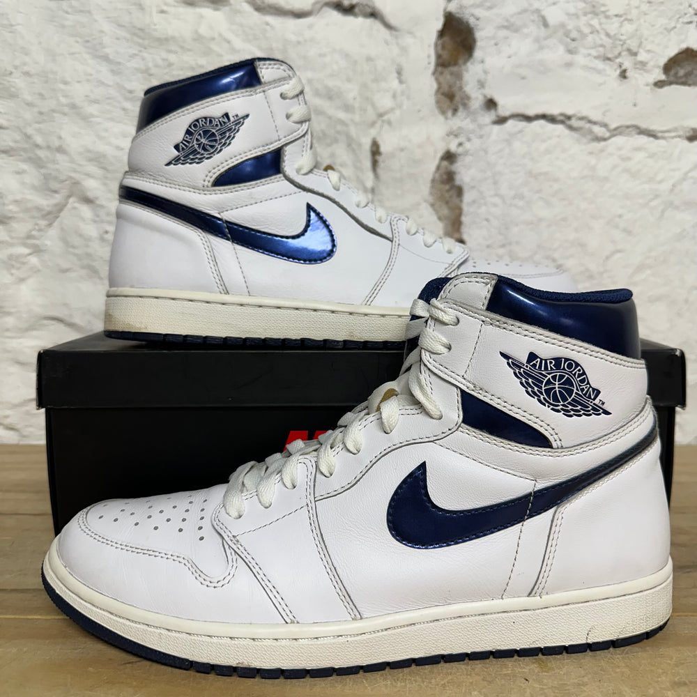 Air Jordan 1 High Metallic Navy Sz 10.5