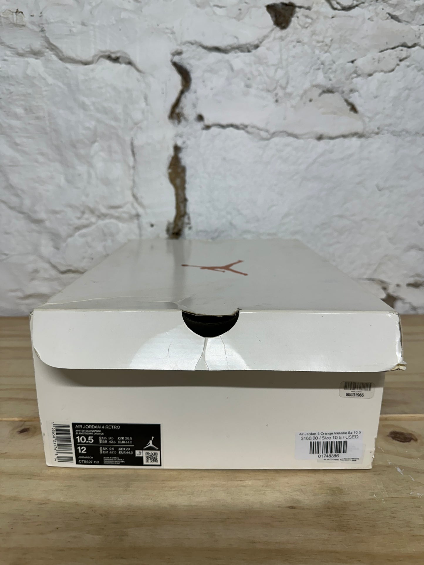 Air Jordan 4 Orange Metallic Sz 10.5