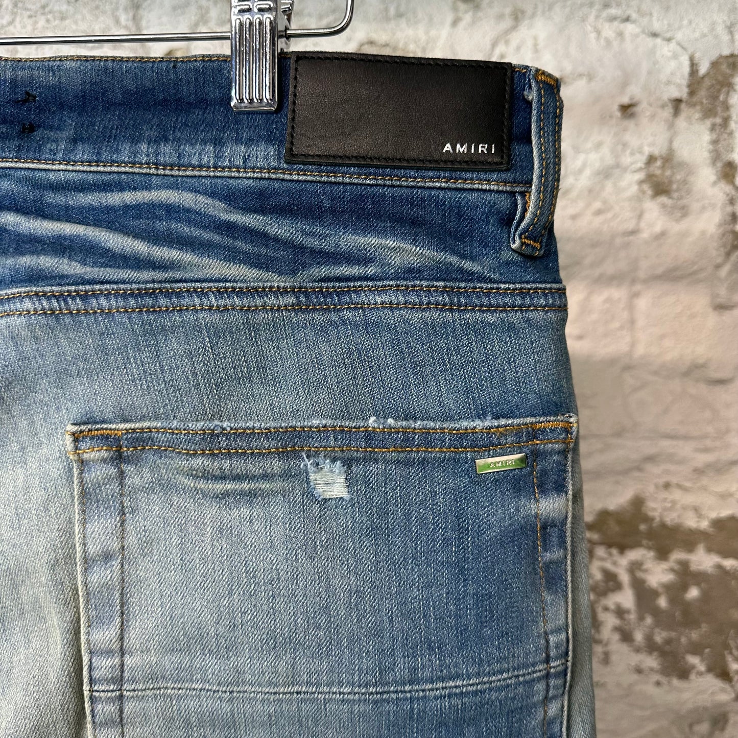 Amiri Plain Blue Denim Jeans Sz 34