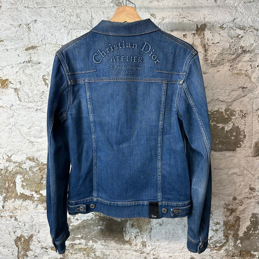 Dior Atelier Embossed Logo Denim Jacket Sz M (48)