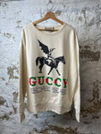 Gucci Horse Rider Cream Crewneck Sz XXL