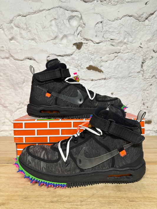 Nike Air Force 1 Mid Off White Mid Black Sz 13