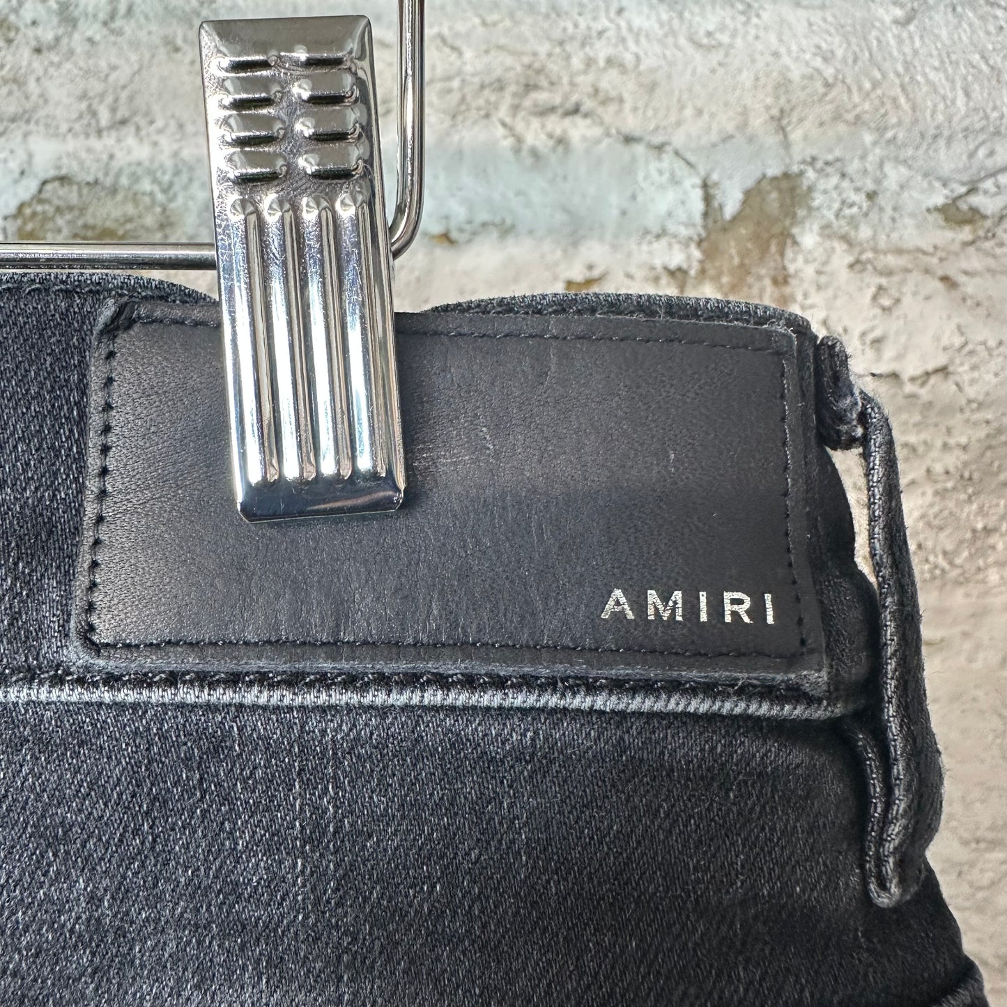 Amiri MX1 Cracked Blue Black Denim Jeans Sz 34