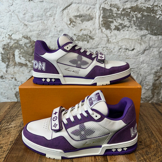 Louis Vuitton Purple White Strap Trainer Sneaker Sz 11.5 (10LV)