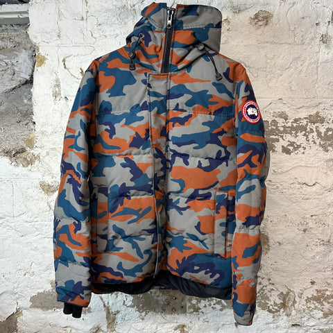 Canada Goose Orange Blue Camo Gray Jacket Sz M