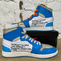 Air Jordan 1 High Off-White University Blue Sz 11.5