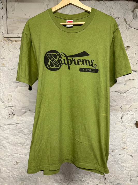 Supreme Records Green T-Shirt Sz L