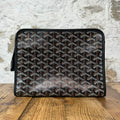 Goyard Jouvence Brown Monogram Black Toiletry Bag
