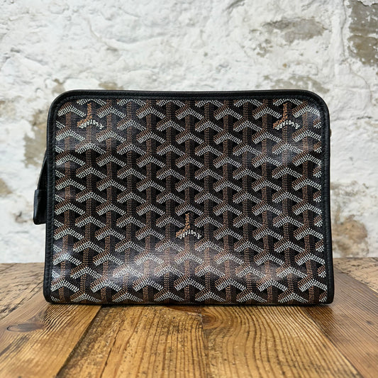 Goyard Jouvence Brown Monogram Black Toiletry Bag