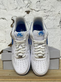 Nike Air Force 1 White Photo Blue Sz 8.5