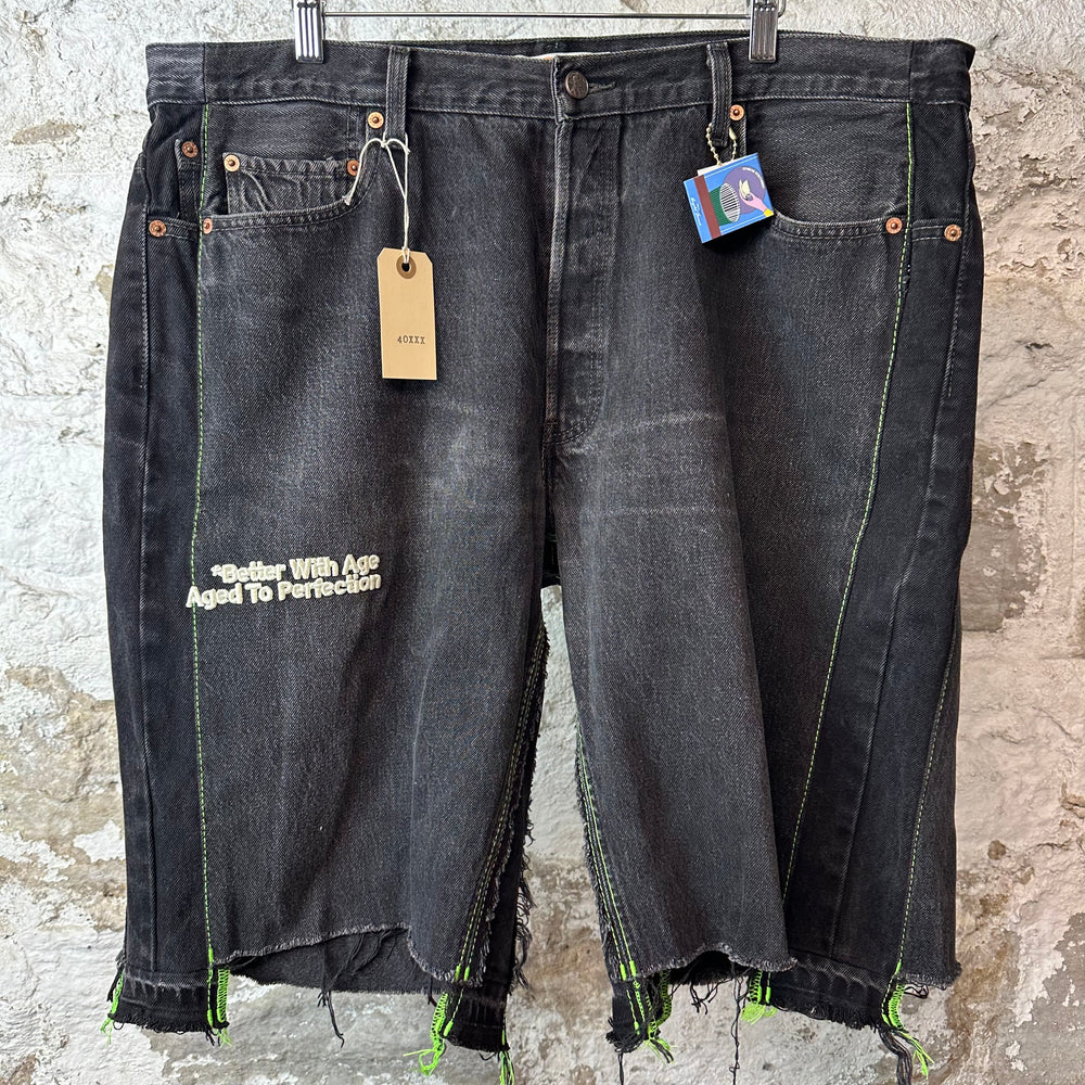 Better With Age Monroe Denim Shorts Black Sz 40
