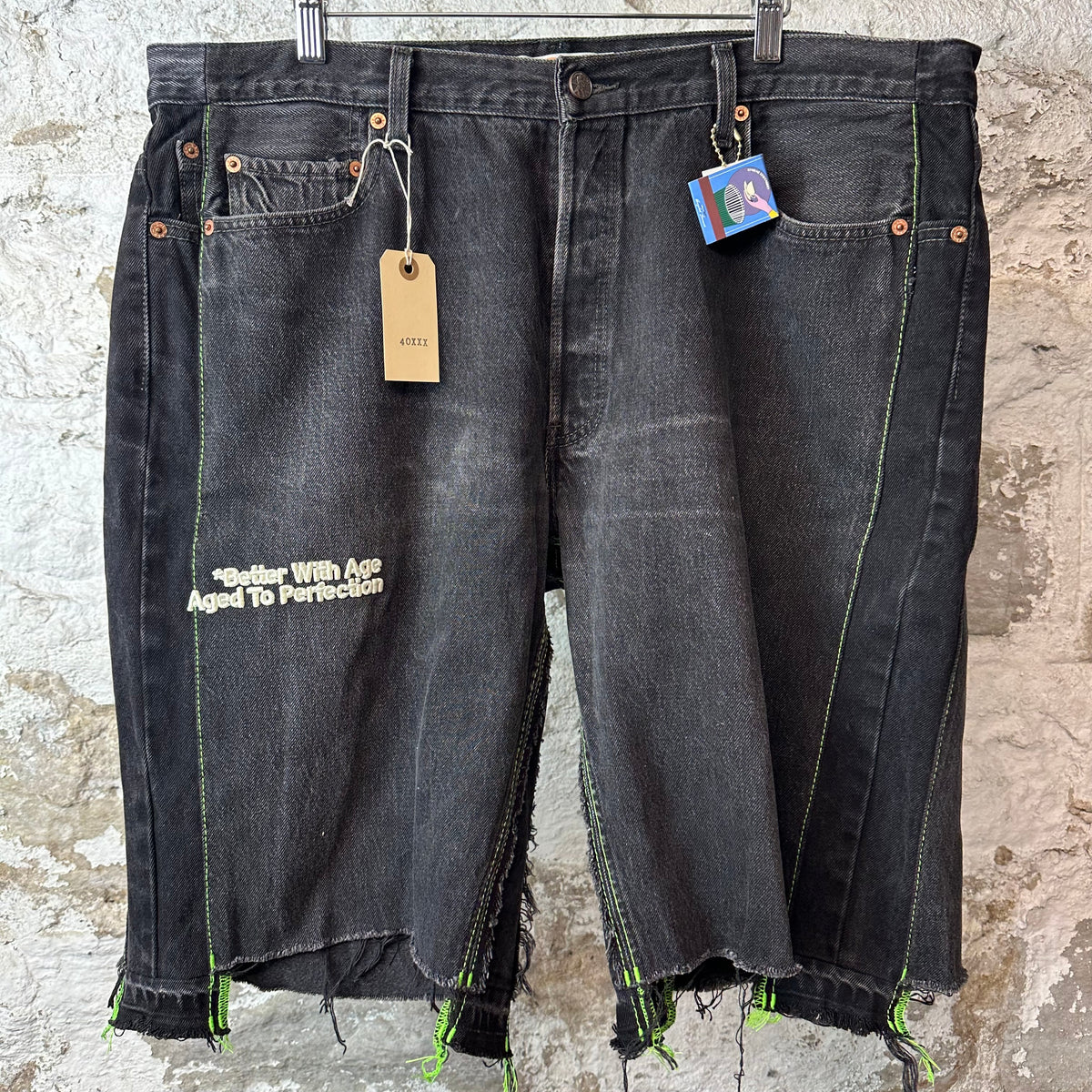 Better With Age Monroe Denim Shorts Black Sz 40