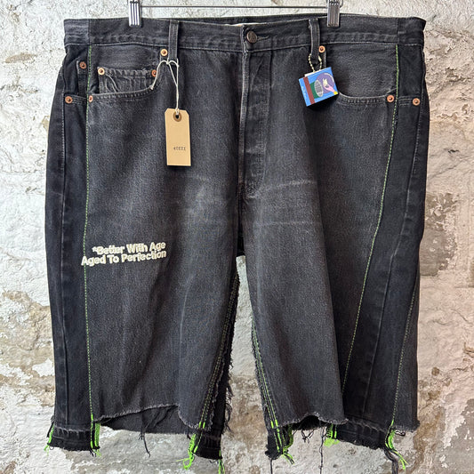 Better With Age Monroe Denim Shorts Black Sz 40