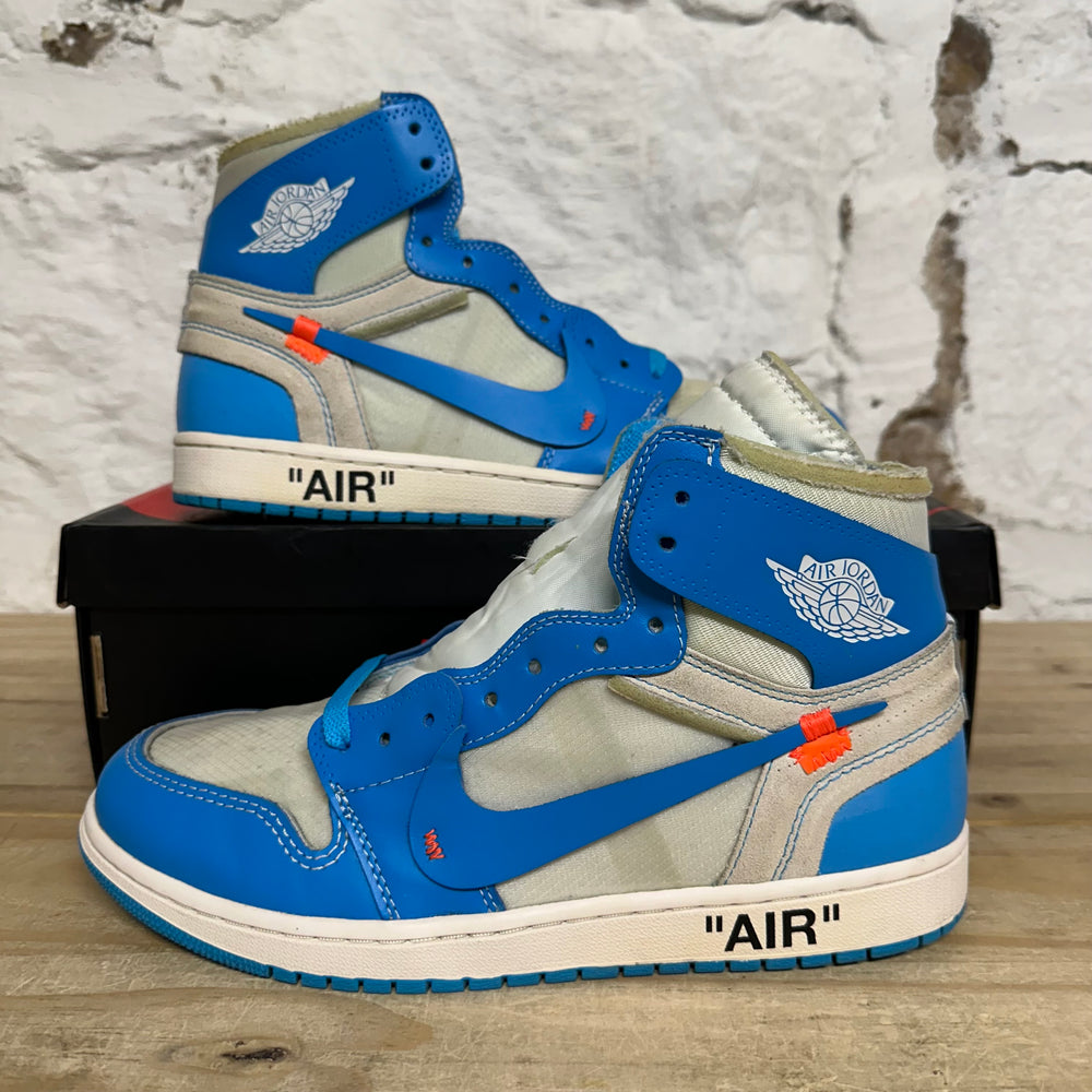 Air Jordan 1 High Off-White University Blue Sz 10.5