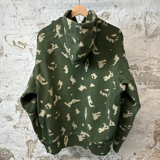 Supreme Green Box Logo Hoodie Digi Camo Sz M
