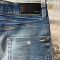 Amiri MX1 Sky Blue Cream Blue Denim Jeans Sz 31