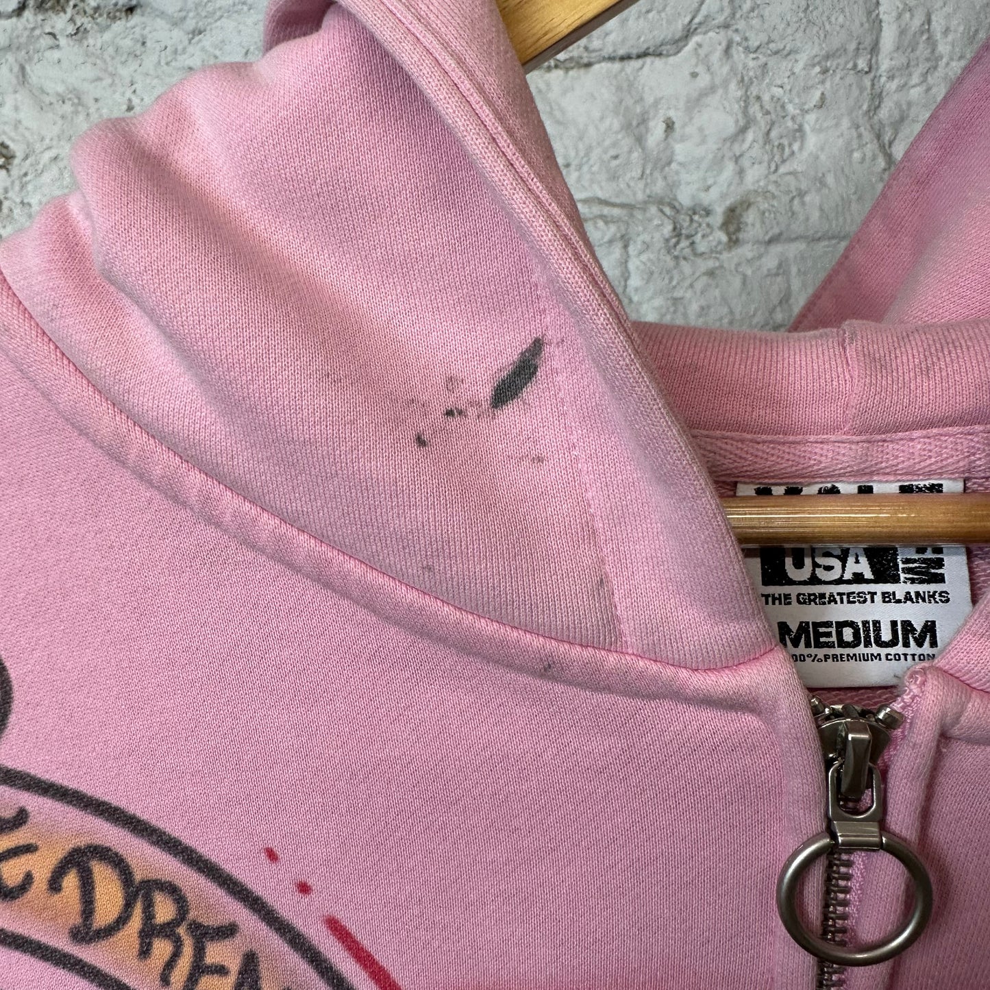 Vale Eagle Dreams Zip Up Hoodie Pink Sz M