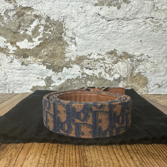 Dior Navy Monogram Burnt Orange Belt Sz (85)