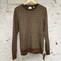 Burberry TB Monogram Crewneck Brown Sz M
