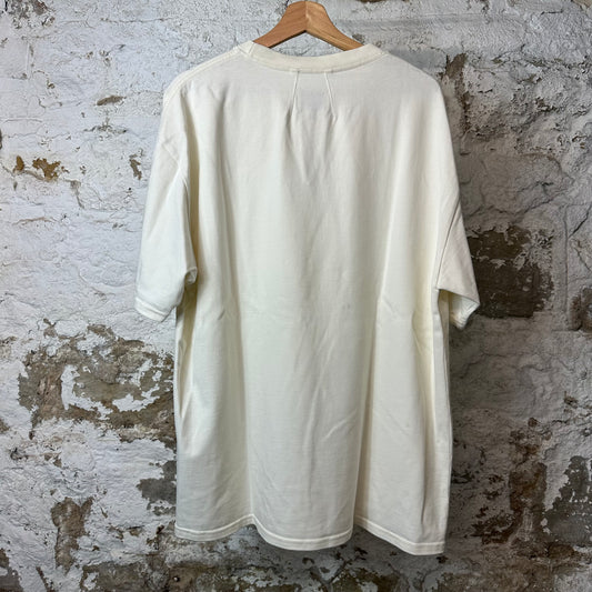 Rhude Vertical Spellout White T-Shirt Sz XL