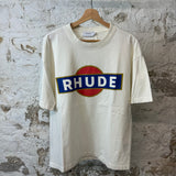 Rhude Racer Logo T-shirt White Sz S