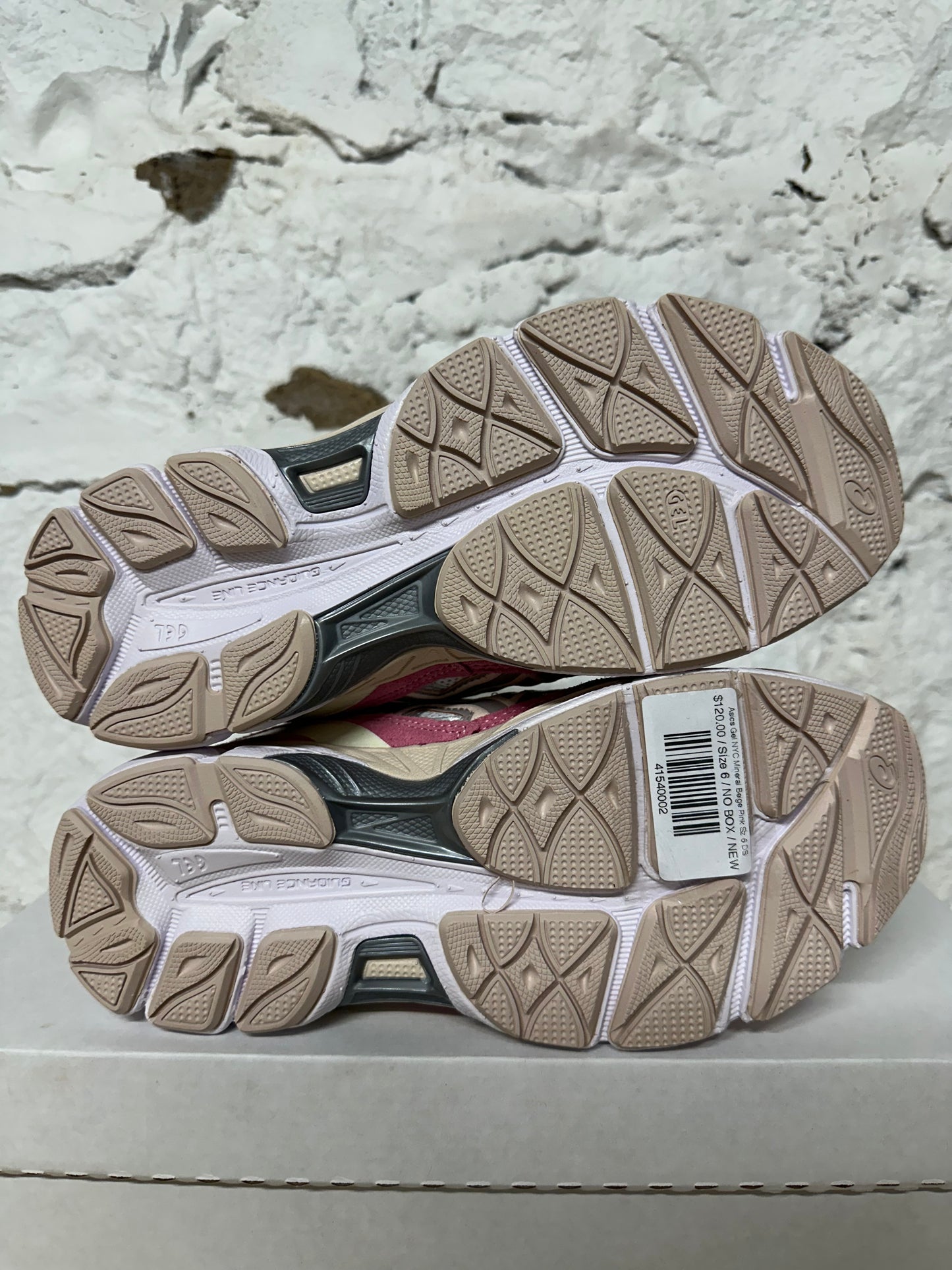 Asics Gel NYC Cream Mineral Beige Pink Sz 6 DS