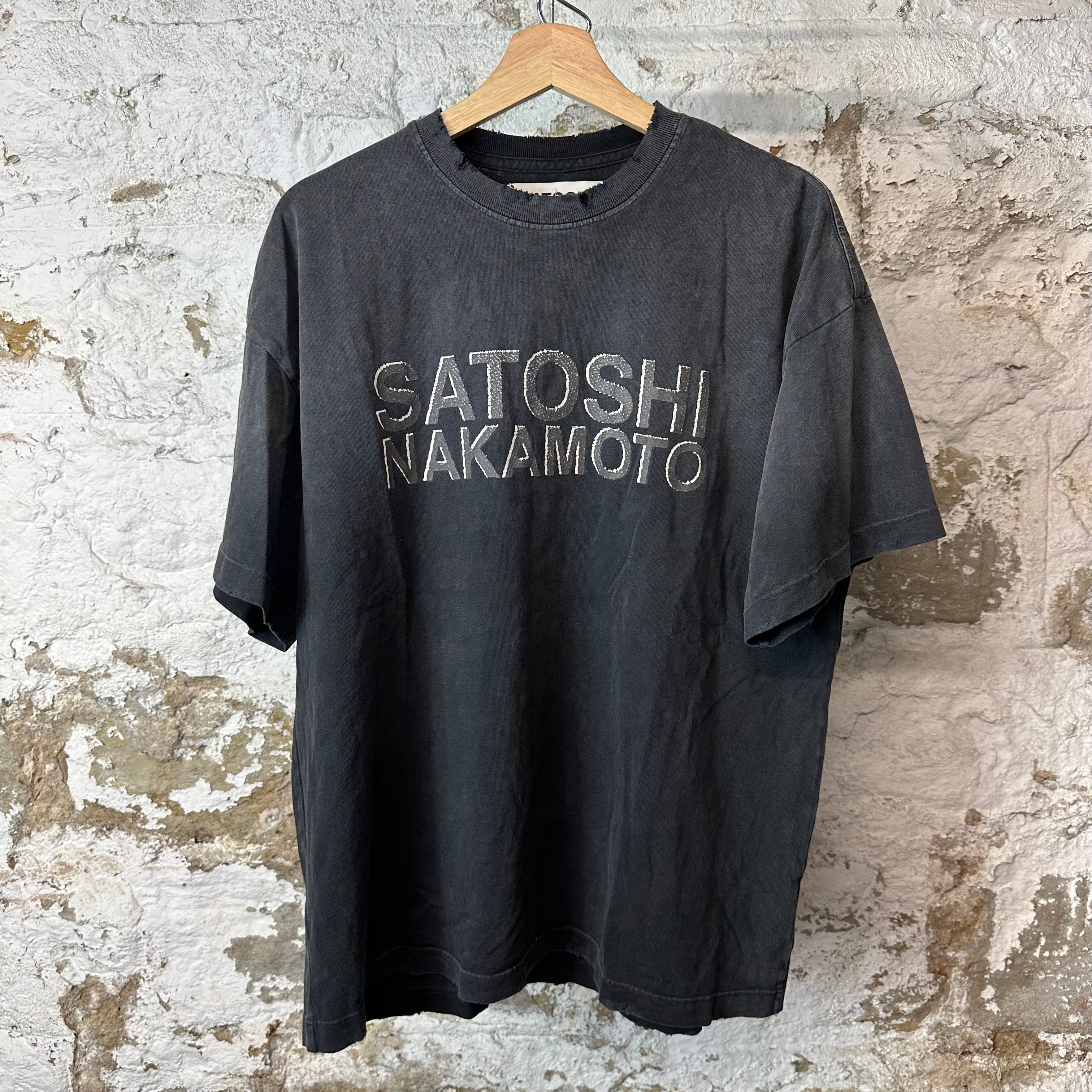 Satoshi Shawdow Logo Black T-Shirt Sz M