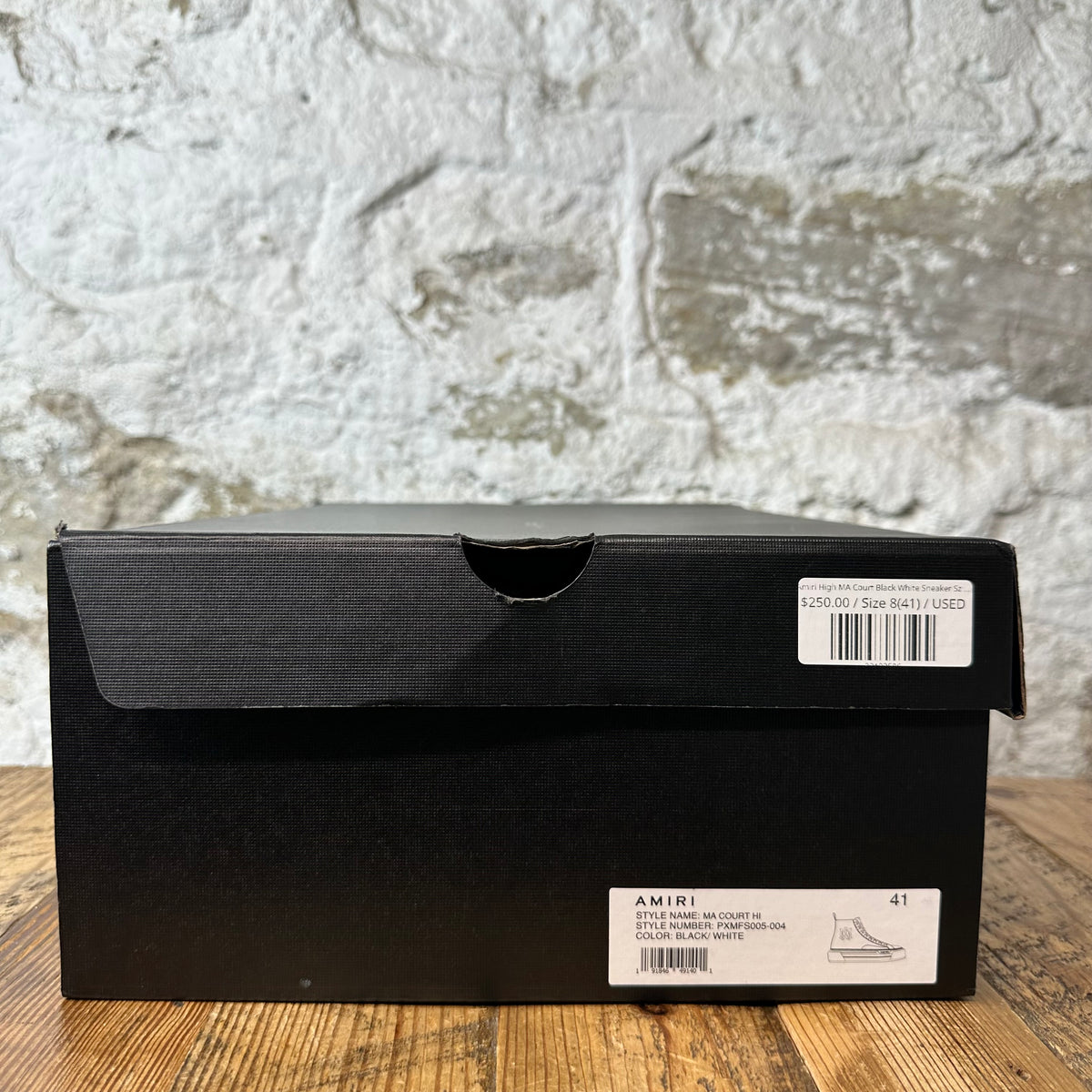 Amiri High MA Court Black White Sneaker Sz 8 (41)