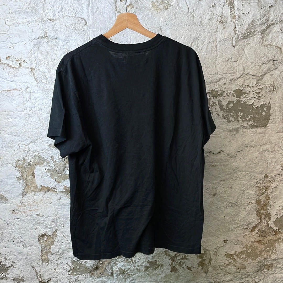 Amiri Red Paisley Spellout T-shirt Black Sz M