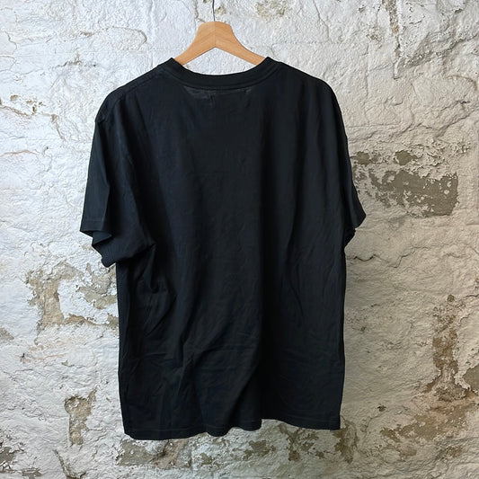 Amiri Red Paisley Spellout T-shirt Black Sz M