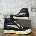 RIck Owens High Vintage Black Leather Milk Sneaker Sz 13 (46) DS
