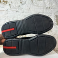 Prada Americas Cup Triple Black Patent Sneaker Sz 8