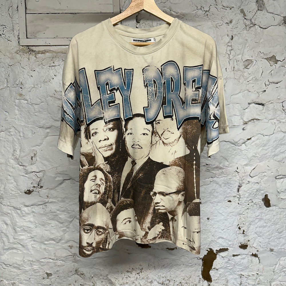 Vale Rushmore Cream Tan T-Shirt Sz L