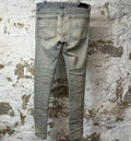 Amiri MX1 Dark Green Suede Blue Denim Jeans Sz 32