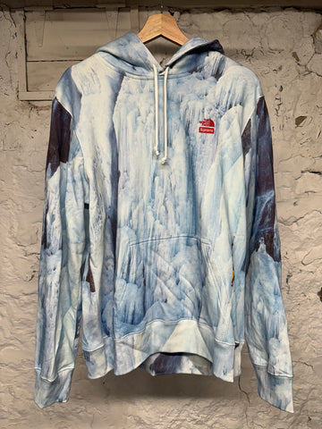 Supreme TNF Glacier Hoodie Sz L