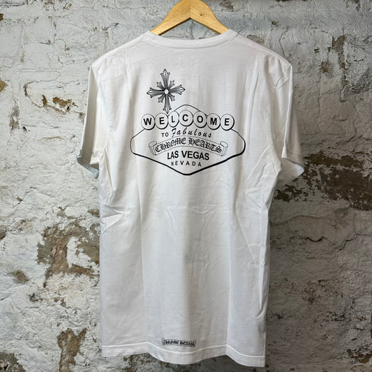 Chrome Hearts Welcome Vegas T-shirt White Sz L (Stained)