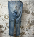 Amiri MX2 Multicolor Flannel Blue Denim Jeans Sz 40