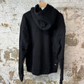Amiri White Stagger Spell Black Hoodie Sz L