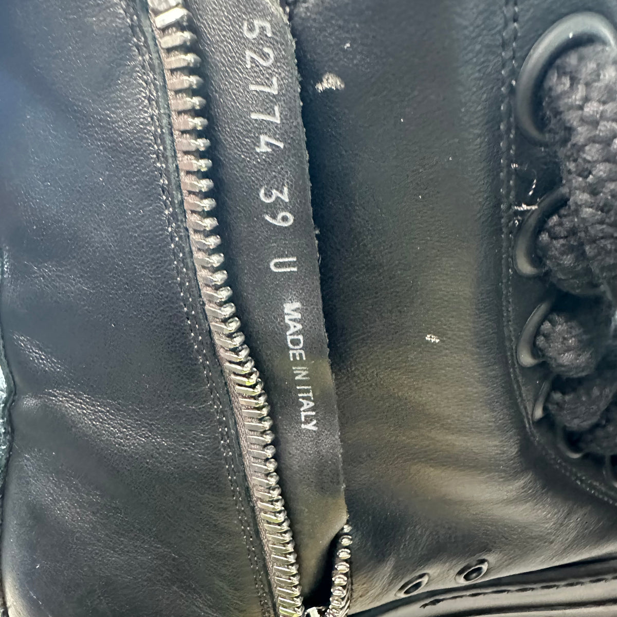 Rick Owens High Jumbo Lace Triple Black Sneaker Sz 6.5 (39)