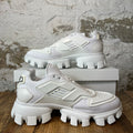 Prada Cloudbust Thunder Triple White Sneaker Sz 9