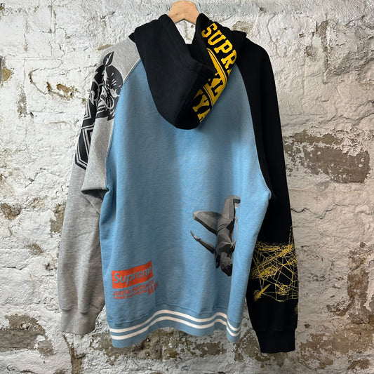 Supreme Junya Watanabe Zip Up Hoodie Blue Sz XL