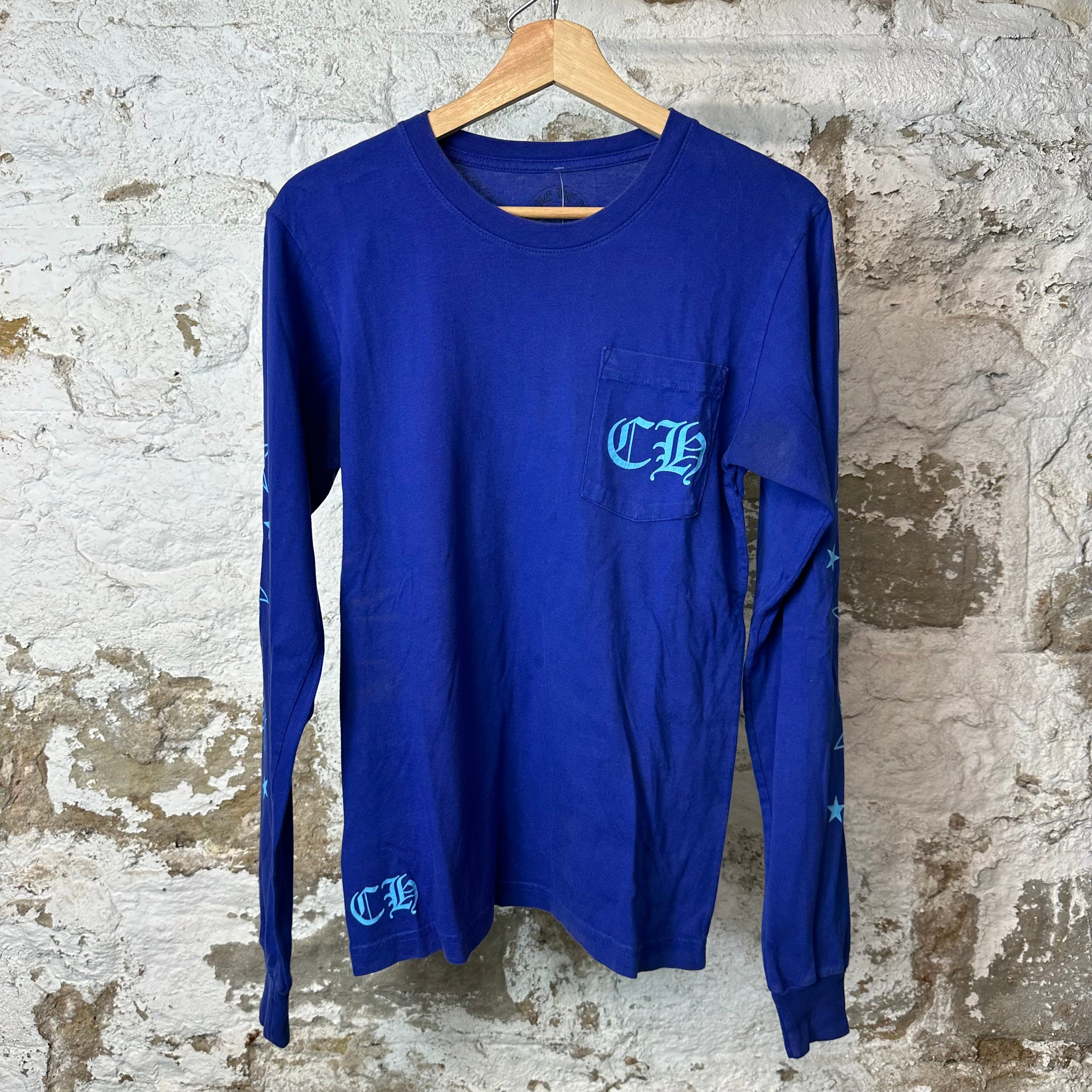 Chrome Hearts Sleeve Star Blue Long Sleeve Sz S