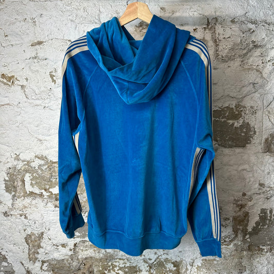 Needles Blue Velour Track Hoodie Sz M
