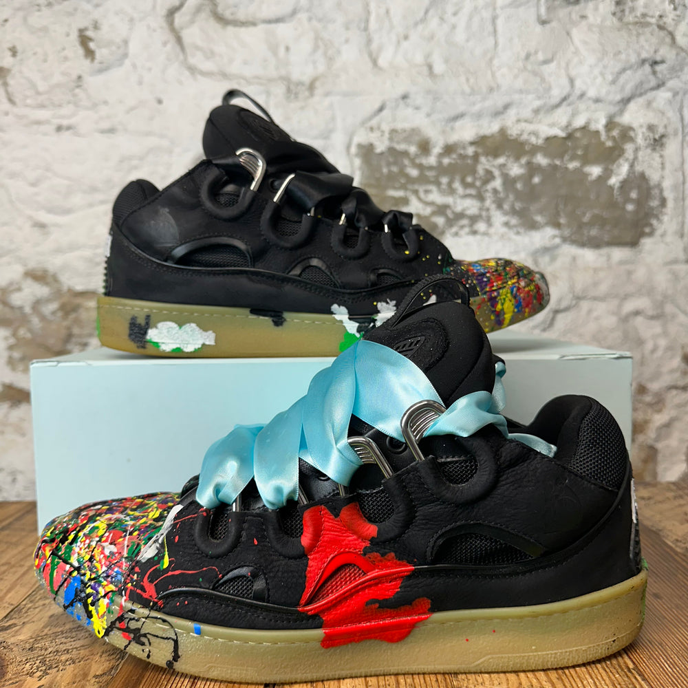 Lanvin Curb Gallery Dept Paint Splatter Black Sneaker Sz 13 (46)