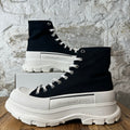 Alexander Mcqueen High Black White Tread Boot Sz 14 (47)