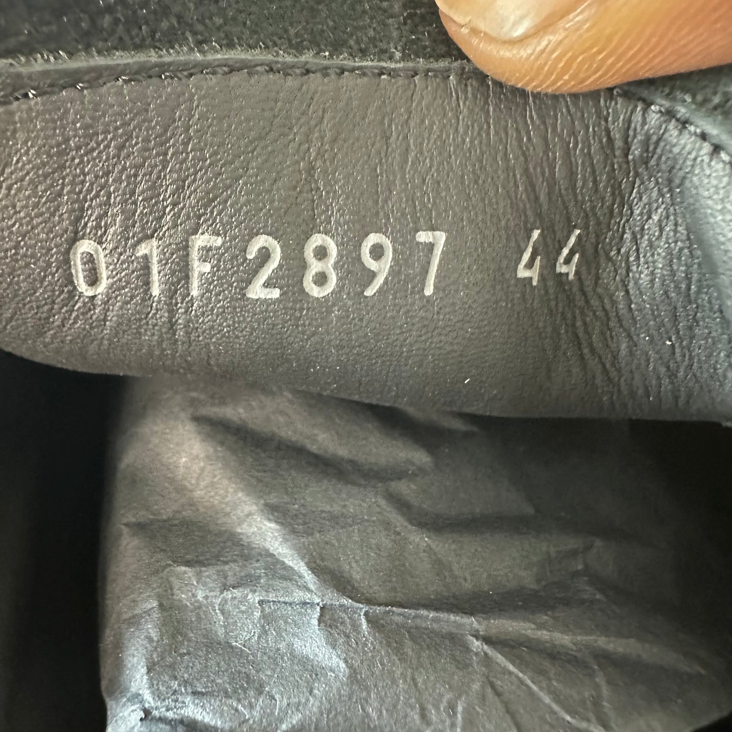 Rick Owens Vintage Black Leather Milk Sneaker Sz 11 (44) DS